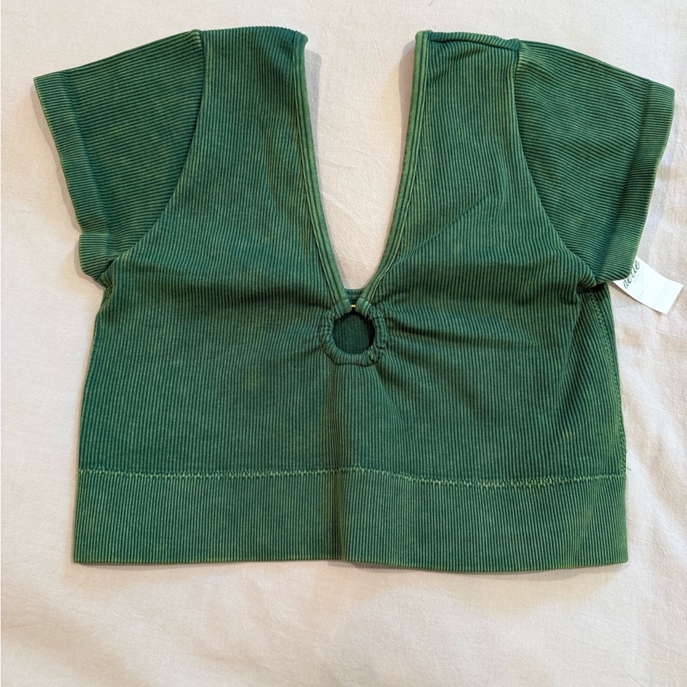 Aerie Green Ribbed Women's Top
